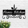 Custom Metal Kitchen Sign, Nana's Kitchen Metal Sign, Personalized Kitchen Signs, Mom's Kitchen, Mother's Day Kitchen Decor, Personalized Sign