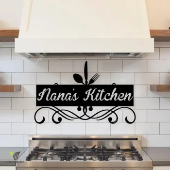Custom Metal Kitchen Sign, Nana's Kitchen Metal Sign, Personalized Kitchen Signs, Mom's Kitchen, Mother's Day Kitchen Decor, Personalized Sign