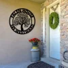 Custom Circle Tree Est Sign, Metal Tree Sign, Christmas Gift, Name Sign, Home Décor Sign, Custom Tree, Est. Sign