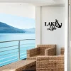 Lake Life Anchor Metal Wall Sign, Lakehouse Decor, Lake House Wall Art, Decorative Accent Weatherproof Metal Art Wall Sign