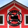 Train Sign, Metal Sign, Christmas Gift, Home Décor Christmas Décor, Steam Train , Front Door , Custom Est