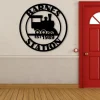 Train Sign, Metal Sign, Christmas Gift, Home Décor Christmas Décor, Steam Train , Front Door , Custom Est