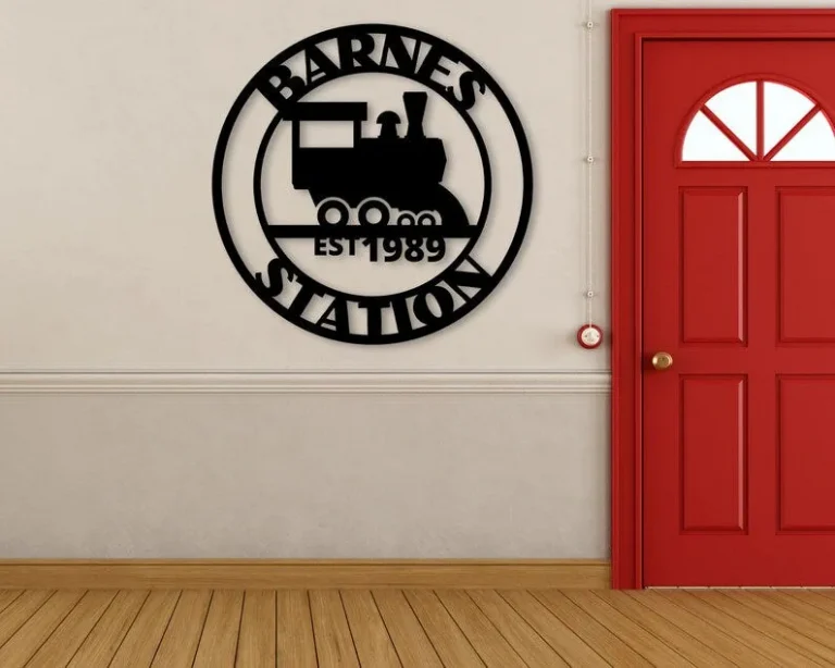 Train Sign, Metal Sign, Christmas Gift, Home Décor Christmas Décor, Steam Train , Front Door , Custom Est