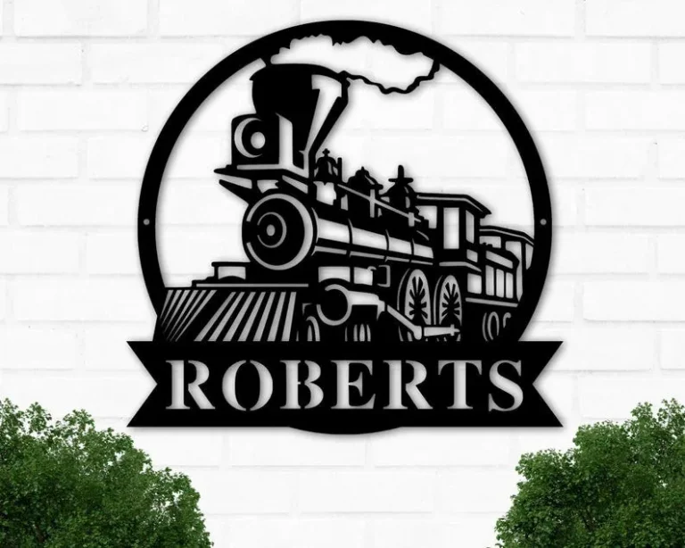 Custom Rail Signs Train Metal Sign, Custom Train Sign, Personalized Train Sign, Railroad ...