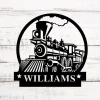 Personalized Train Sign, Powder Coated For Outdoor Or Indoor Use, High Quality Custom Metal Sign