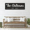 Custom Modern Metal Last Name Sign Outdoor, Personalized Metal Family Name Sign, Large Metal Entrance Sign For Garden, Yard, Porch, Wall