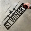 Airplane Custom Name Metal Sign, Plane Sign, Prop Plane, Airport, Kids Room Decor, Home Decor, Pilot, Aviation, Aviation Sign, Aviator