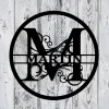 Personalized Family Name Metal Sign, Housewarming Gift, Metal Monogram Sign, Door Hanger, Last Name Sign, Metal Wall Art, Wedding Gift