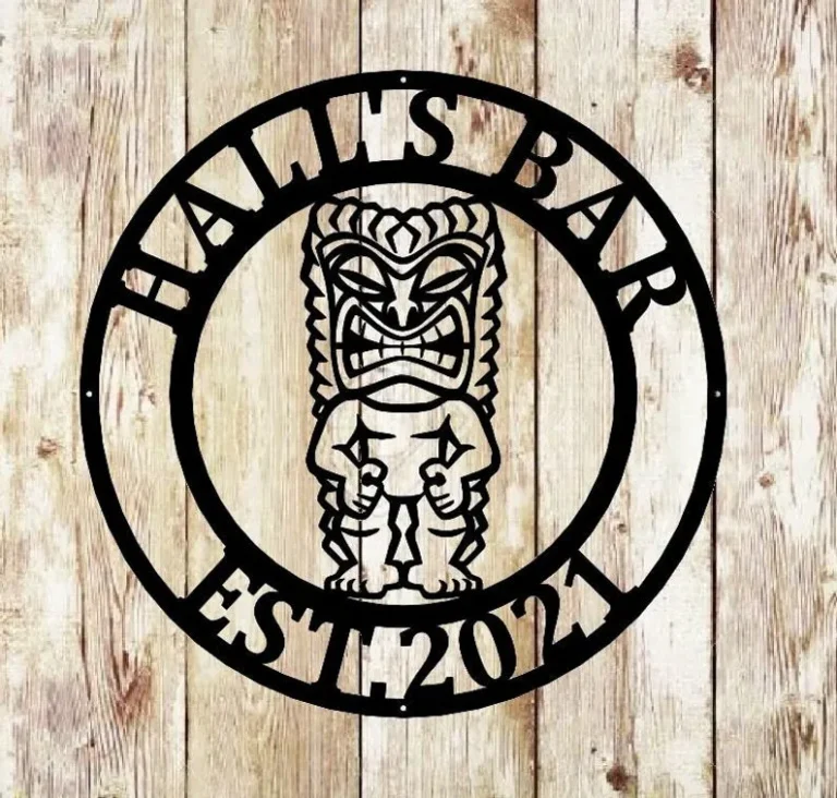 Tiki Bar Sign, Personalized Bar Sign, Pool Bar Sign, Beach Bar, Bar Decor, Man Cave, Custom Gift, Father's Day Gift, Custom Bar Sign, Tiki
