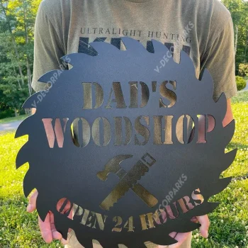 Dads Woodshop Sign, Woodshop Metal Sign, Custom Woodshop Sign, Wood Shop Sign Metal, Fathers Day Gifts