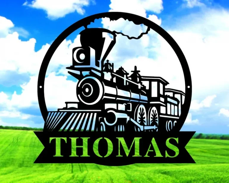 Custom Rail Signs Train Metal Sign, Custom Train Sign, Personalized Train Sign, Railroad ...