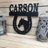 Personalized Horse Stall Sign, Horse Stall Nameplate, Metal Sign