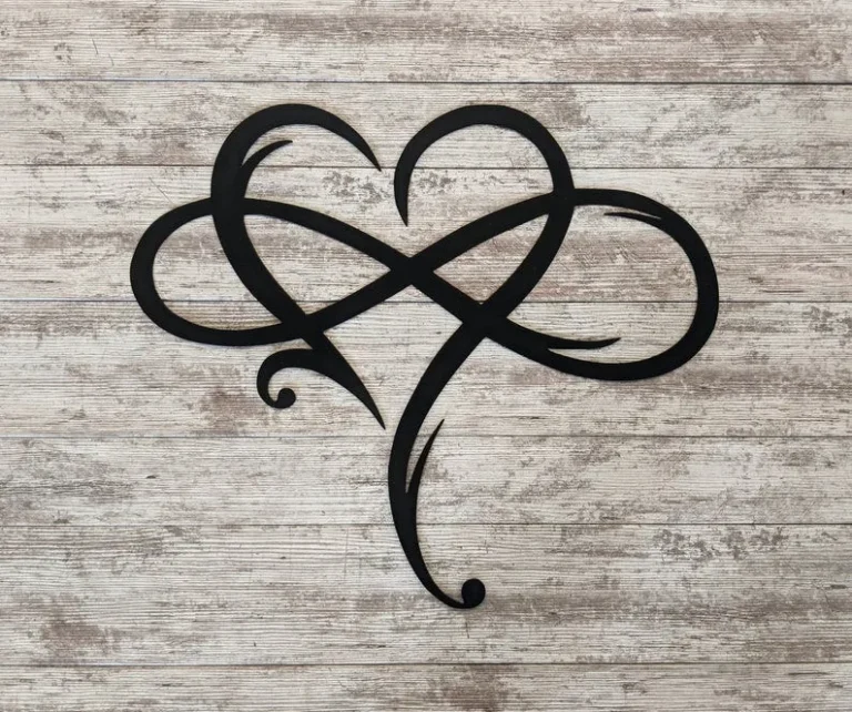 Infinity Heart Sign, Custom Metal Sign, Housewarming Gift, Entryway Sign, Rustic Handmade Made To Order