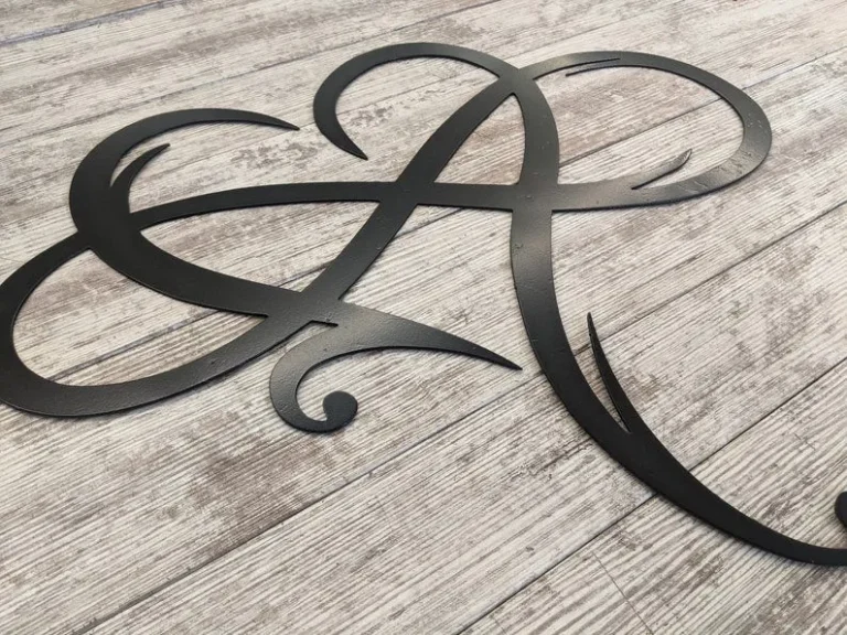 Infinity Heart Sign, Custom Metal Sign, Housewarming Gift, Entryway Sign, Rustic Handmade Made To Order