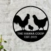 Personalized Chicken Coop Metal Wall, Custom Hen Metal Sign, Farmhouse Wall Decor, Hen House Metal Wall Decor, Ranch Decor