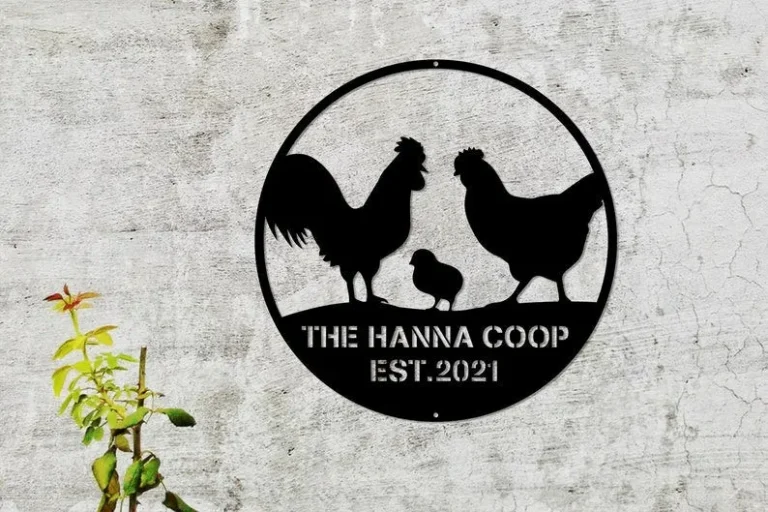 Personalized Chicken Coop Metal Wall, Custom Hen Metal Sign, Farmhouse Wall Decor, Hen House Metal Wall Decor, Ranch Decor