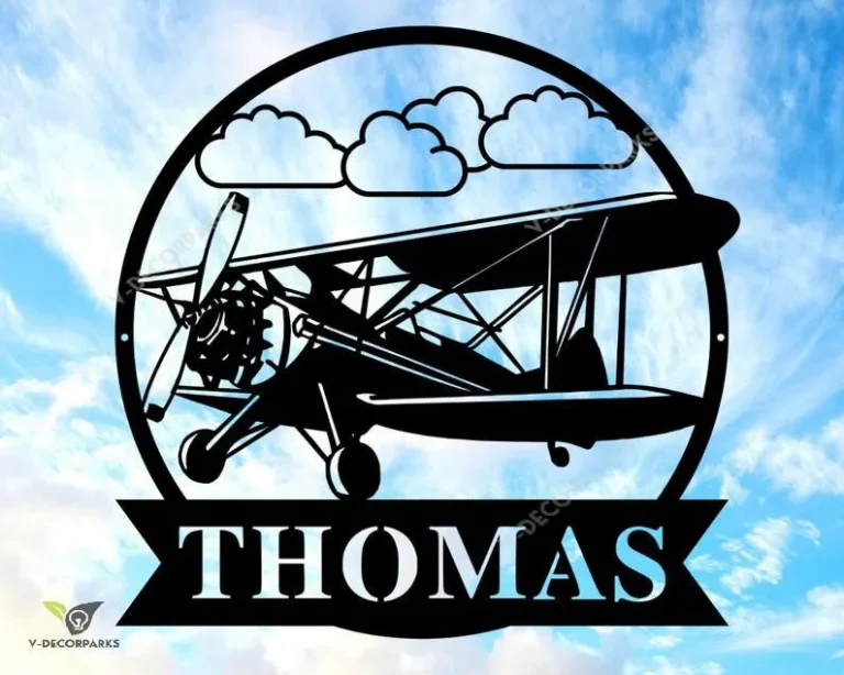 Personalized Airplane Metal Sign, Pilot Gift, Aviation Signs, Airplane Hanger Sign, Pilot Name Sign, Aviation Lover, Airplane Sign, Plane