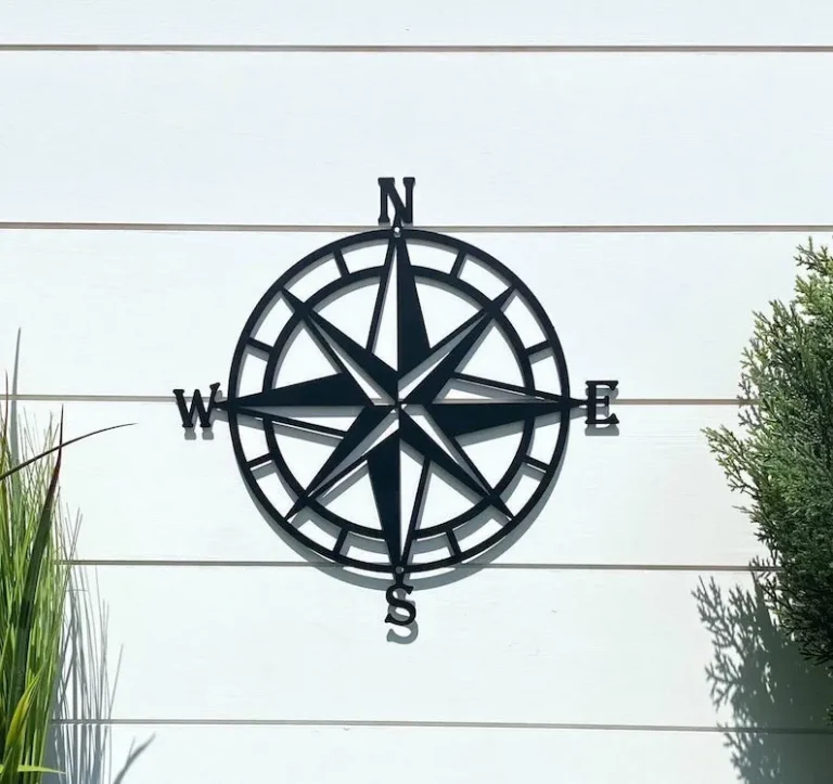 Compass Rose Metal Wall Art, Nautical Compass| Nautical Wall Art, Compass Rose Metal Wall Art, Outdoor Metal Art, Compass Wall Decor