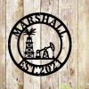 Personalized Metal Name Sign, Custom Oil Field Sign, Oil Rig Welcome Sign, Rustic Metal Wall Art, Split Monogram Metal Sign, Driller Gift