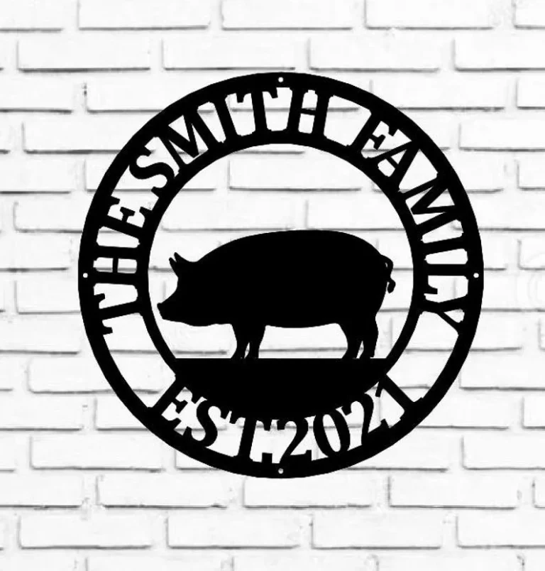 Pig Farm Sign, Animals Farm, Established, Silhouette Farm, Steel Sign ,steel Art, Animal Farm Sign, Metal Art, Farmhouse, Hog Wall Art