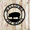 Pig Farm Sign, Animals Farm, Established, Silhouette Farm, Steel Sign ,steel Art, Animal Farm Sign, Metal Art, Farmhouse, Hog Wall Art