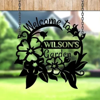 Garden Signs, Metal Decor For Garden, Birthday Gift For Mother, Birds Garden Sign, Metal Art, Mom Gift, Personalized Sign For Garden