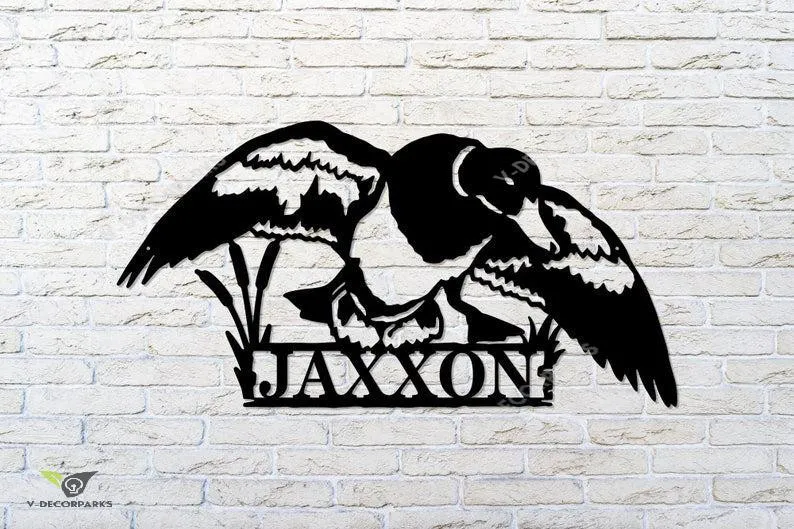 il_794xN.3329405886_1sjz_204b2dc8-1644-4b6a-8491-69b08bc14df0.webp Duck Custom Sign, Personalized Metal Sign, Monogram Duck, Duck Wall Art, Hunting Camp Sign, Man Cave Decor, Gift For Dad, Father's Day Gift