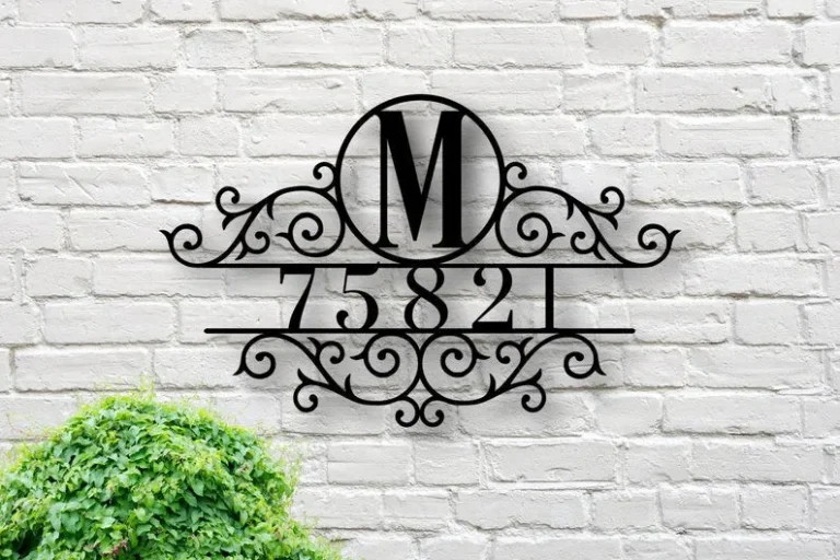 Metal House Number Sign, Address Sign, Modern Address, Art Decor Address Sign, Metal Address Sign, Address Numbers, Address Plaque