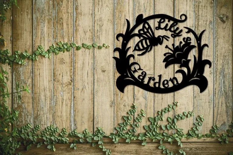 Garden Name Sign, Personalized Garden Sign On Stakes, Custom Garden Sign, Garden Sign Outdoor, Metal Decor, Custom Name Personalization