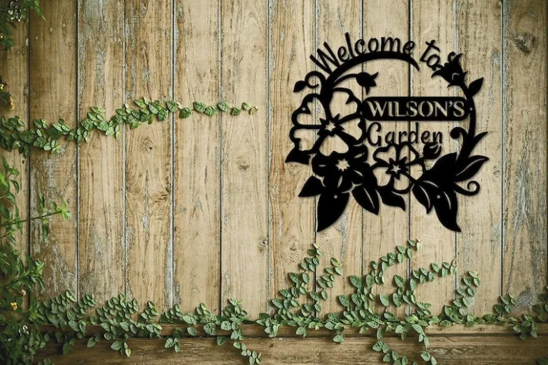 Garden Signs, Metal Decor For Garden, Birthday Gift For Mother, Birds Garden Sign, Metal Art, Mom Gift, Personalized Sign For Garden