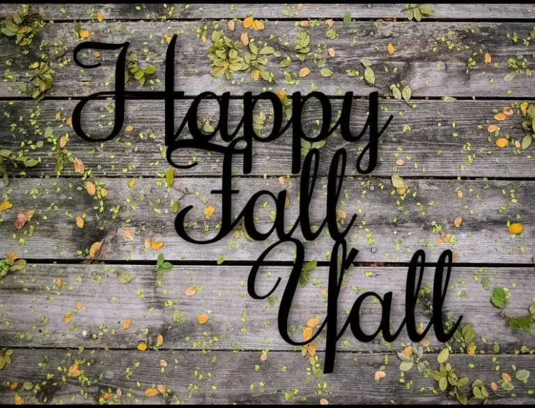 Happy Fall Y'all Metal Sign, Fall Decor