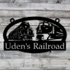 Personalized Railroad Sign, Custom Train Sign, Train Sign, Railroad Sign, Model Railroad Sign, Train Room Decoration