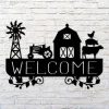 Farm Metal Sign, Farm Welcome Sign, Farmhouse Wall Decor, Farm Scene Wall Art, Farm Animal Sign, Barn Metal Wall Art, Housewarming Gift