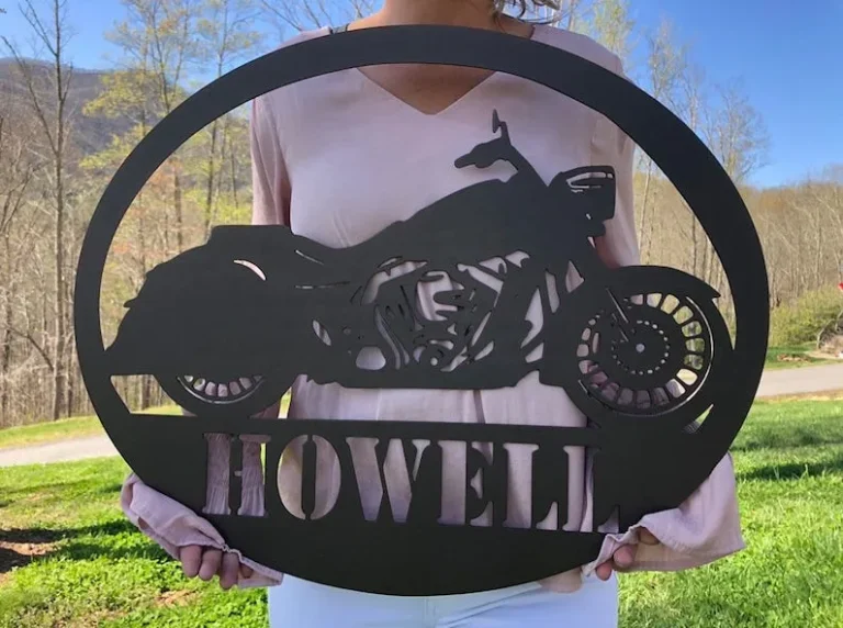 Family Name Sign, Motorcycle Metal Sign, Custom Motorcycle Name Sign, Motorcycle Sign Metal