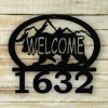Bear Custom Steel Welcome Solid Number Address Sign