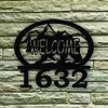 Bear Custom Steel Welcome Solid Number Address Sign
