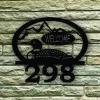 Loon Custom Steel Welcome Solid Number Address Sign