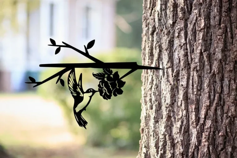 Humming Bird, Metal Bird Tree Stake, Christmas Gift