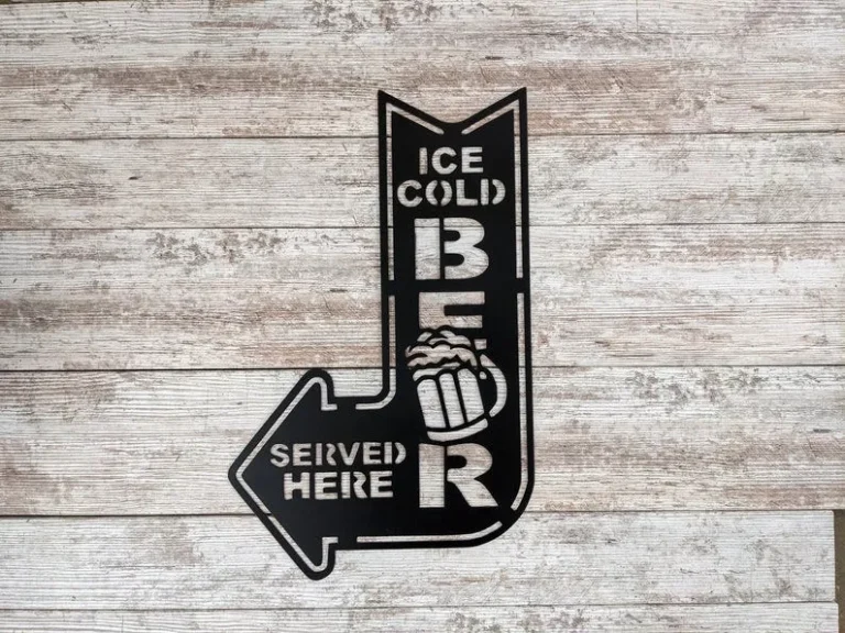 Cold Beer Sold Here Metal Sign, Custom Sign For Your Man Cave, Wet Bar, Basement Or Garage!