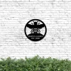Bee Garden Laser Cut Metal Sign, Bee Keepers Metal Wall Art, Personalized Metal Bee Sign, Bee Monogram Wall Hanging, Gardening Decor