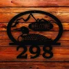Loon Custom Steel Welcome Solid Number Address Sign