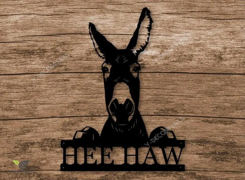 il_794xN.3475612630_ddtw_0934d932-fa79-4d7f-9991-b9e40b29d0f6.webp Donkey Metal Sign, Donkey Wall Decor