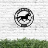 Custom Horse Barn Cut Metal Sign, Horse Ranch Metal Wall Art, Horse Farm Metal Sign, Outdoor Family Name Metal Ranch Sign, Barn And Horse