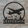 Personalized Airplane Metal Sign, Aviation Metal Sign, Airplane Hangar Sign, Pilot Name Sign, Aviation Lover, Aviation Enthusiast