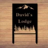 Custom Cabin Sign, Metal Address Sign, Mountain Home Sign, Outdoor Family Name Sign, Outdoor Decor, Metal Sign, Personalized Ranch Sign