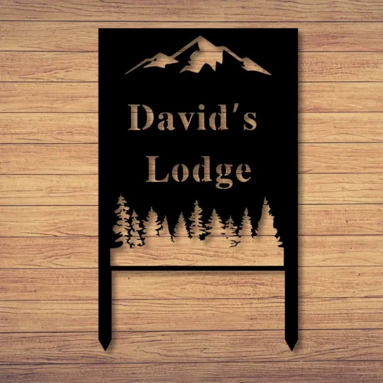 Custom Cabin Sign, Metal Address Sign, Mountain Home Sign, Outdoor Family Name Sign, Outdoor Decor, Metal Sign, Personalized Ranch Sign