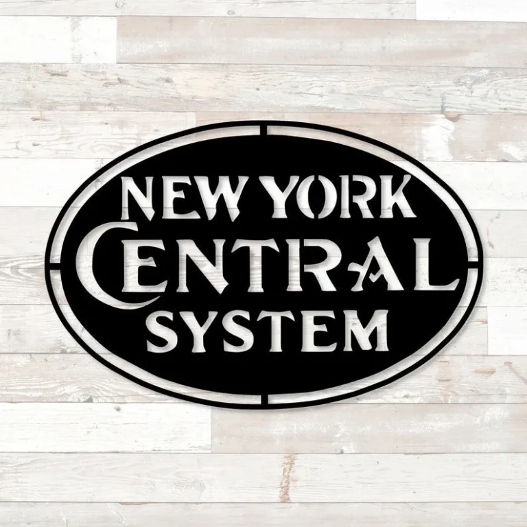 New York Central System Railroad Logo, Metal Sign, New York Central Logo, Train Logo Sign, Railroad Sign, Model Railroad Sign, Train Room