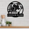 Customizable Bee Metal Sign, Bee Lovers Metal Wall Art, Personalized Metal Bee Sign, Bee Monogram Wall Hanging, Gift For Bee Lovers