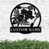 Customizable Bee Metal Sign, Bee Lovers Metal Wall Art, Personalized Metal Bee Sign, Bee Monogram Wall Hanging, Gift For Bee Lovers