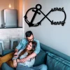 Personalized Infinity Anchor Metal Sign, Metal Established Infinity Sign, Housewarming Gift, Door Hanger, Wedding Gift, Metal Monogram Sign